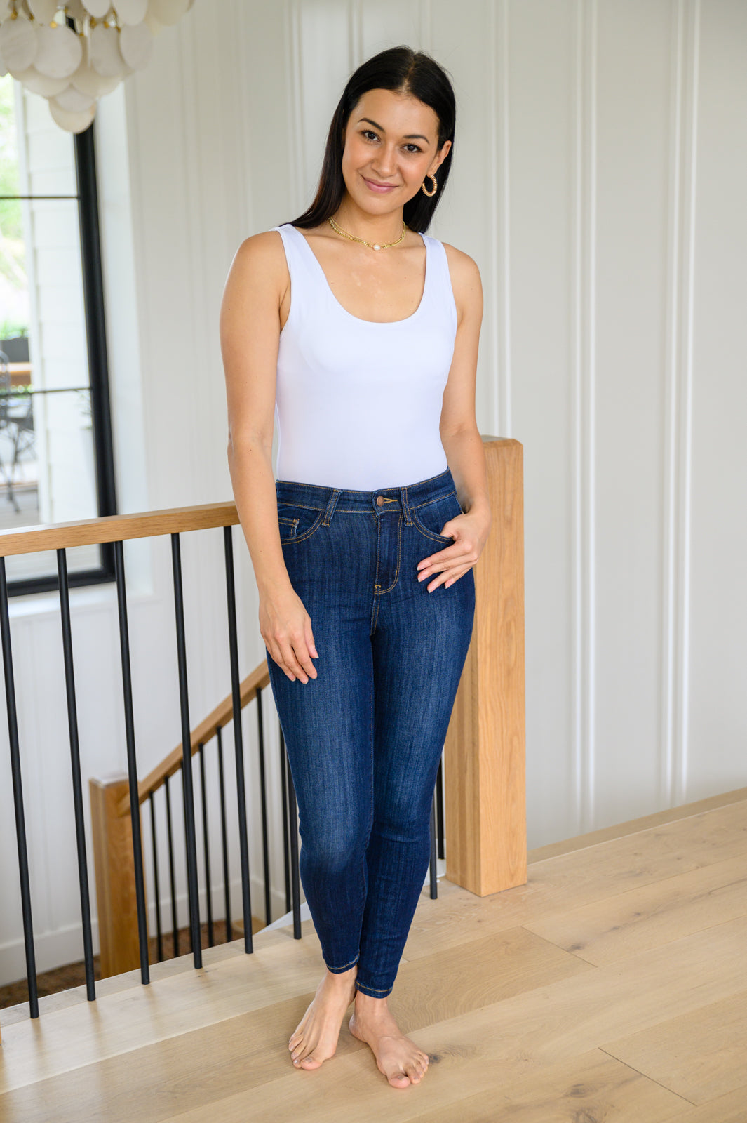 Georgia Back Yoke Skinny Jeans with Phone Pocket